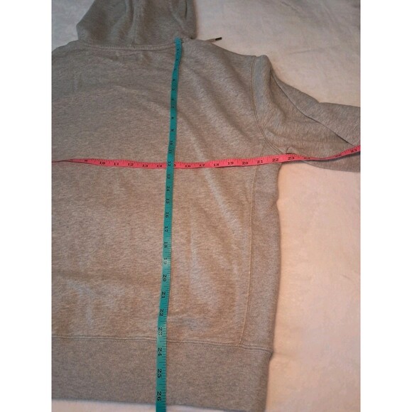 J. Crew French Terry 100% Cotton Gray Hoodie Sweatshirt Men L8689 Size M - Picture 8 of 10